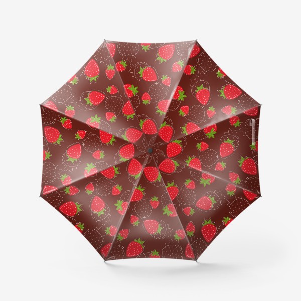 Зонт «Клубника на шоколадном»