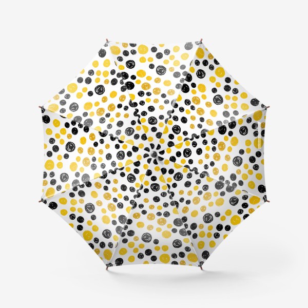 Зонт «Принт с желтыми и черными кругами»