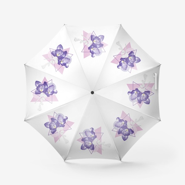 Зонт «Геометрия и цветы. Фрезия»
