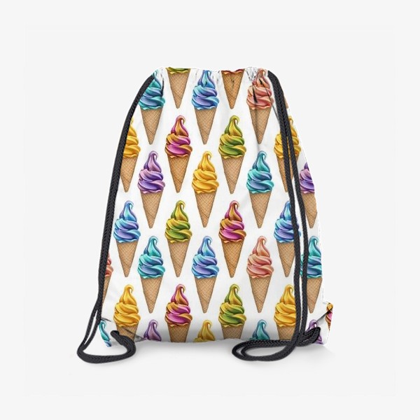 Рюкзак «Паттерн с разноцветным мороженым»