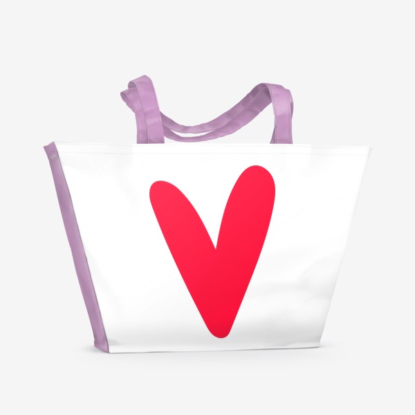 Пляжная сумка «Розовое сердце»