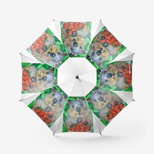 Зонт «Квокка с клубникой»