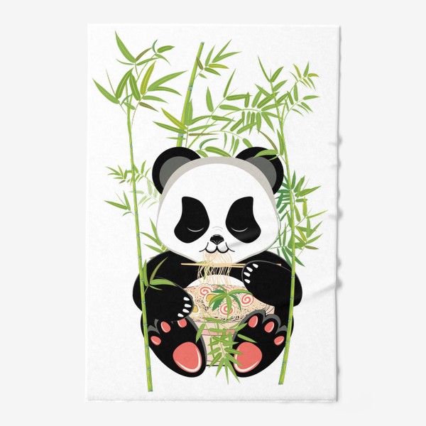 Полотенце «Панда ест рамен»