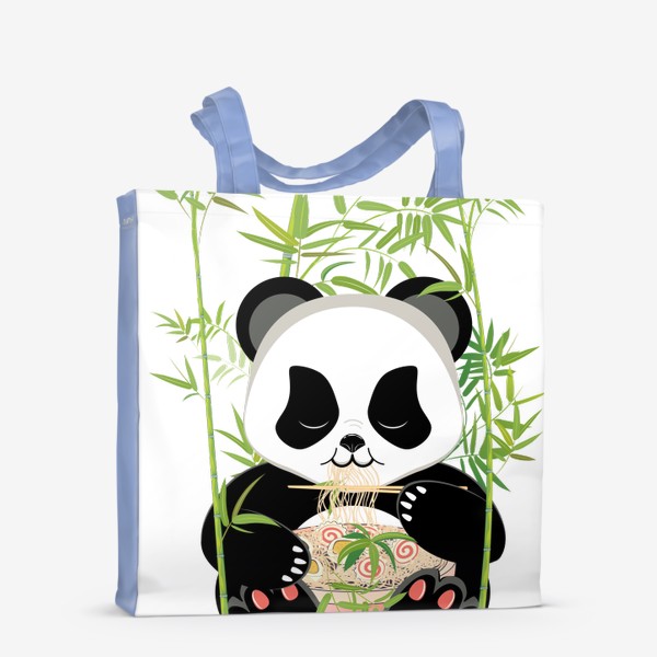 Сумка-шоппер «Панда ест рамен»