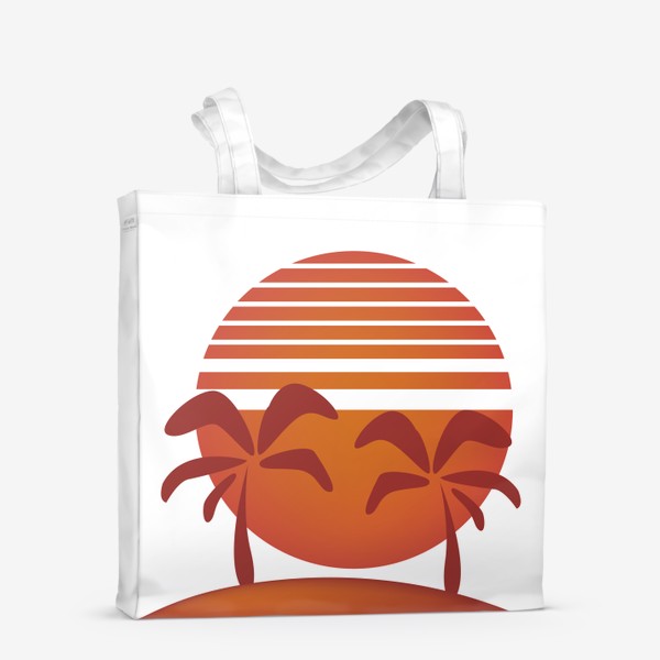Сумка-шоппер «Закат и пальмы»