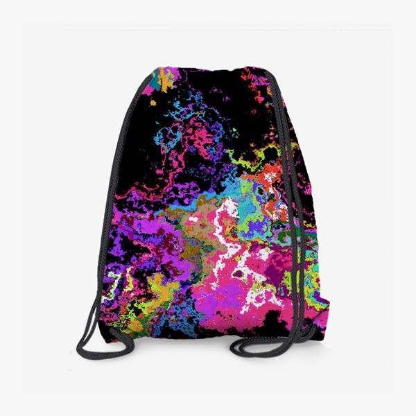 Рюкзак «Абстракция пурпурный на черном»