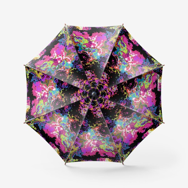Зонт «Абстракция пурпурный на черном»