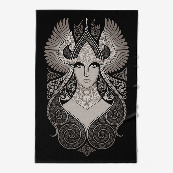 Полотенце «ФРЕЙЯ - Богиня Любви и Валькирия ( FREYJA ) принт»