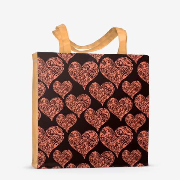 Сумка-шоппер &laquo;Pattern With Pink Graphic Decorative Hearts&raquo;