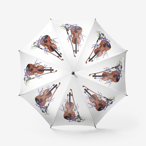 Зонт «Скрипка с лавандой»