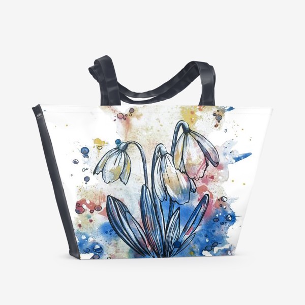 Пляжная сумка &laquo;весенние первоцветы&raquo;