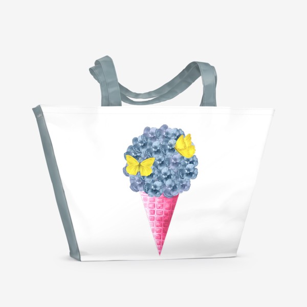 Пляжная сумка «Мороженое "Фиалковый бум"»