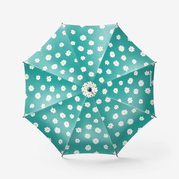 Зонт «Ромашки на мятном фоне»