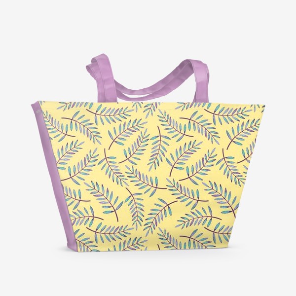 Пляжная сумка «Акварельные растения»