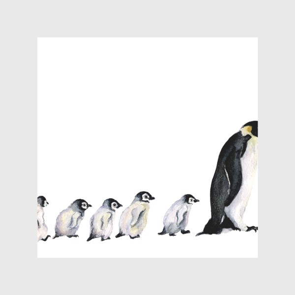 Скатерть «Кололевсний пингвин и пингвинята»