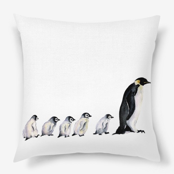 Подушка «Кололевсний пингвин и пингвинята»