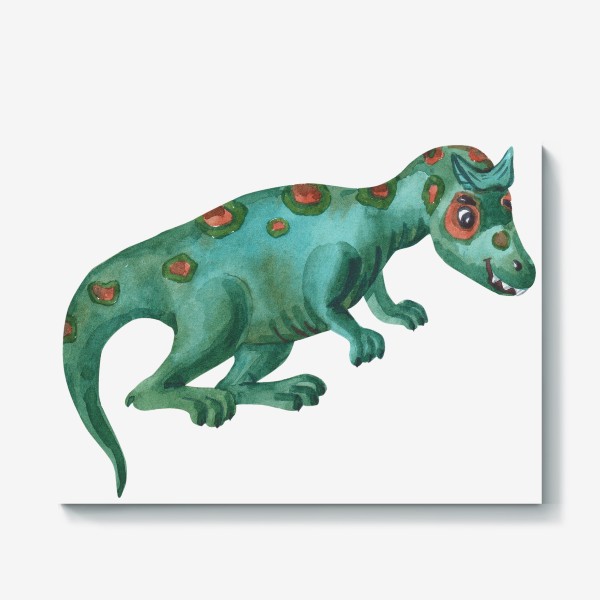 Холст «Газозавр. Зеленый динозавр.»