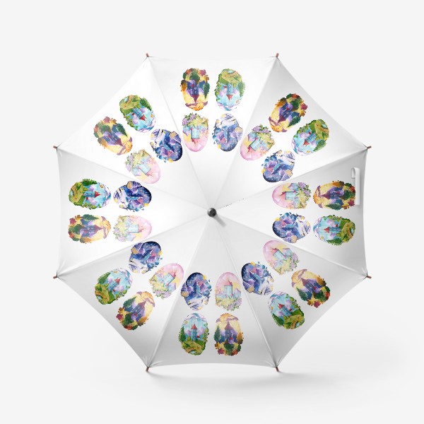 Зонт «Дом Муми троллей в четырех порах года»