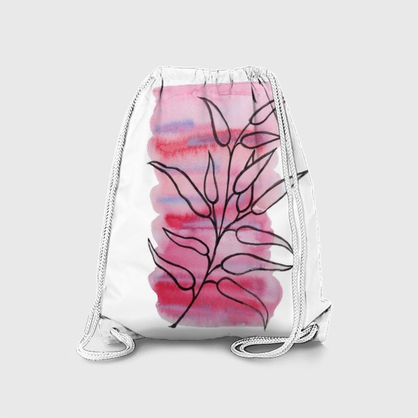 Рюкзак «Акварель абстракция на розовом»