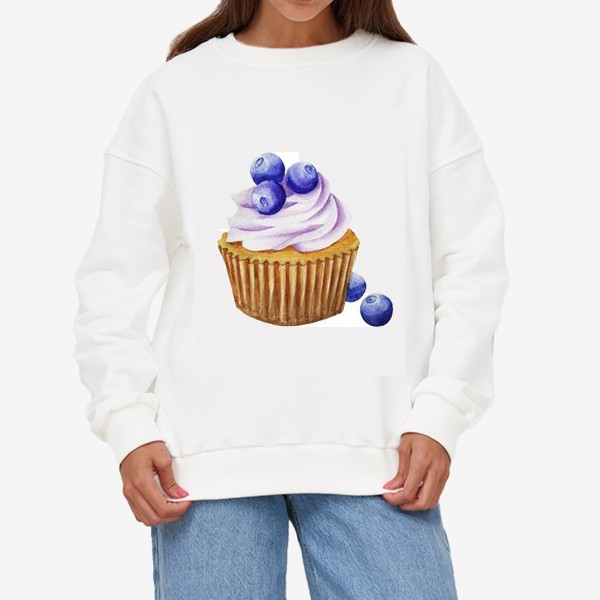 Свитшот «Cupcake blueberry Черничный капкейк»