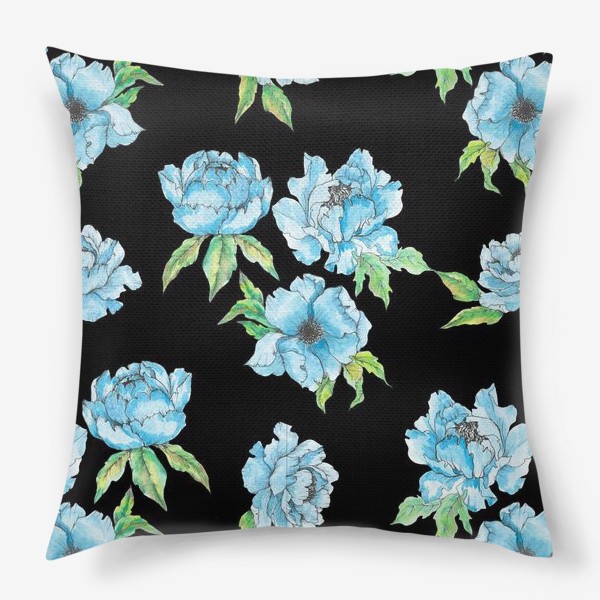 Подушка «Синие цветы»