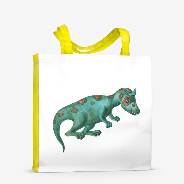 Сумка-шоппер «Газозавр. Зеленый динозавр.»