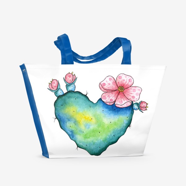 Пляжная сумка «Кактус сердечко»