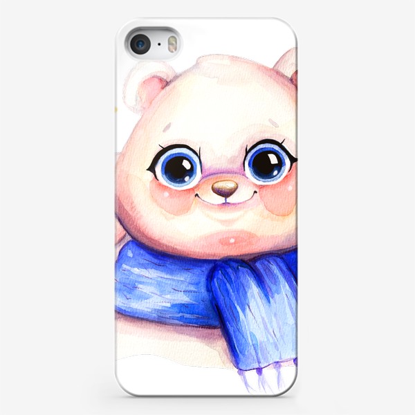 Чехол iPhone «Полярный Мишка и звёзды »