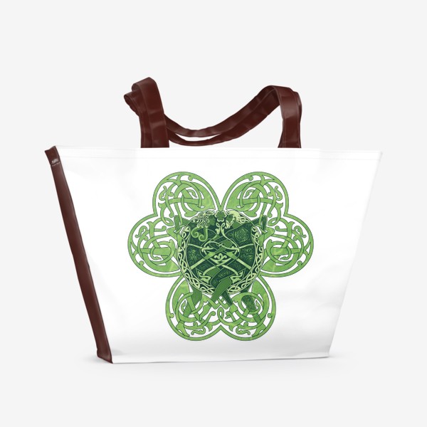 Пляжная сумка «Ирландский Клевер. Ирландский Танец. ( IRISH CLOVER )»