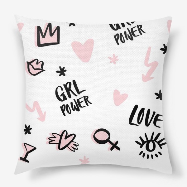 Подушка «Girl Power Pattern»