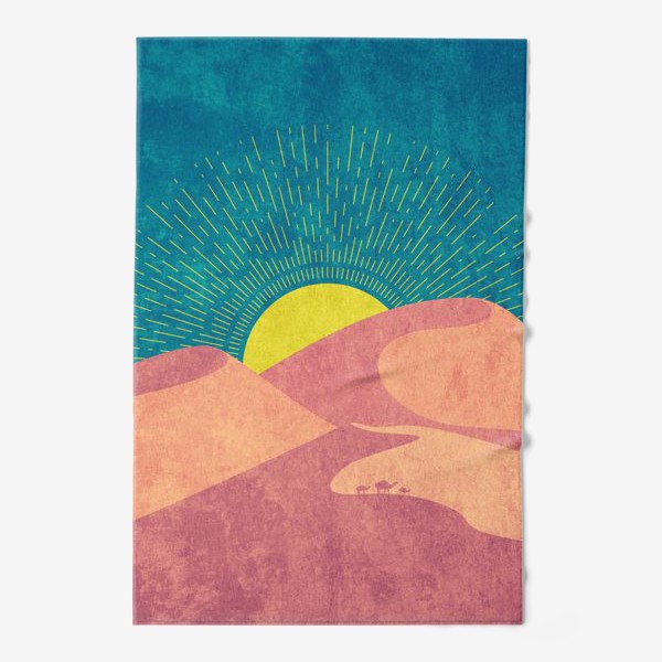 Полотенце «Закат в пустыне минимализм»