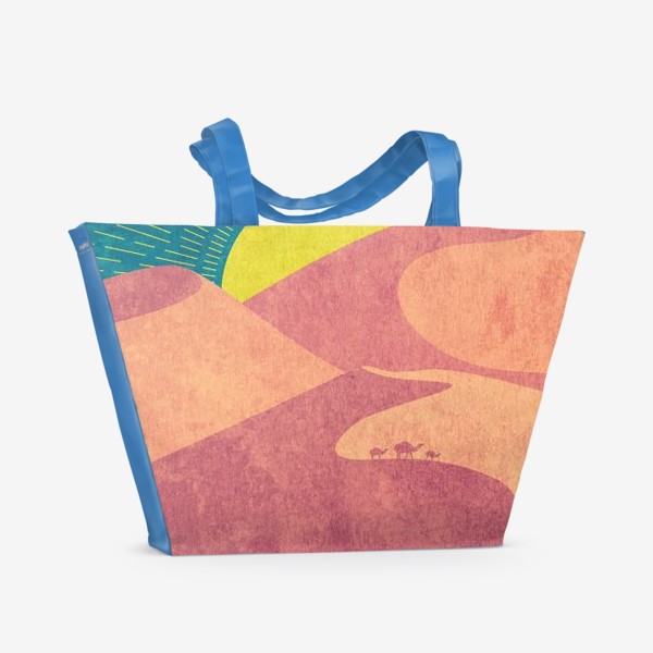 Пляжная сумка «Закат в пустыне минимализм»