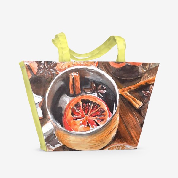 Пляжная сумка «Натюрморт с глинтвейном»