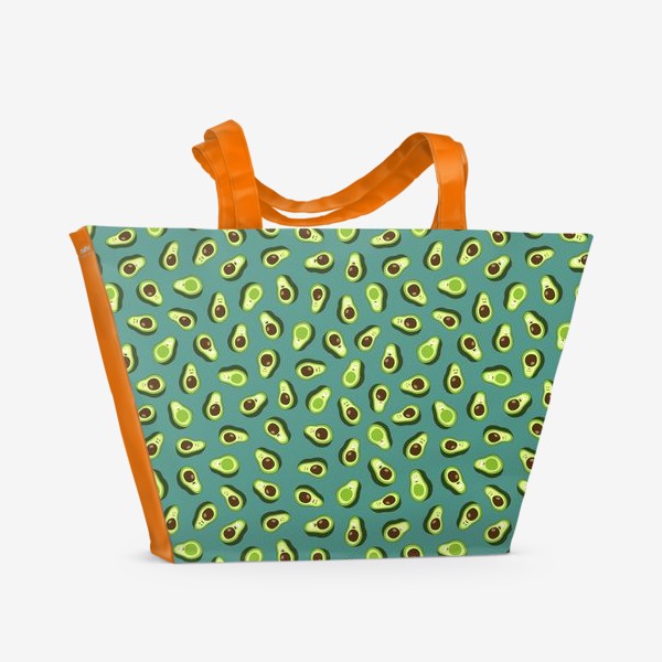 Пляжная сумка «Авокадо милый принт»