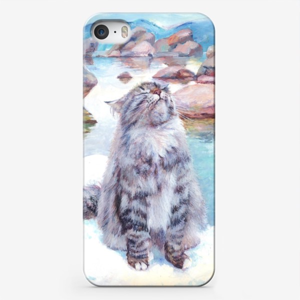 Чехол iPhone «Райское место, котик, отдых»