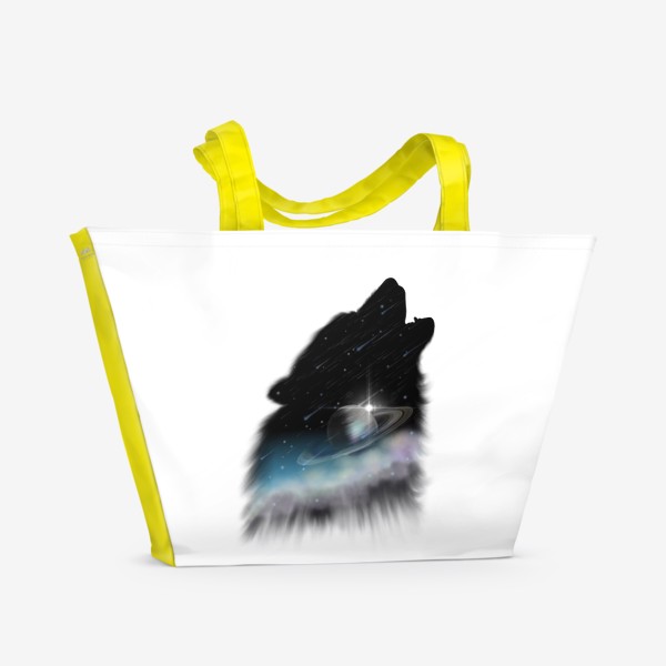 Пляжная сумка «Волк и космос»