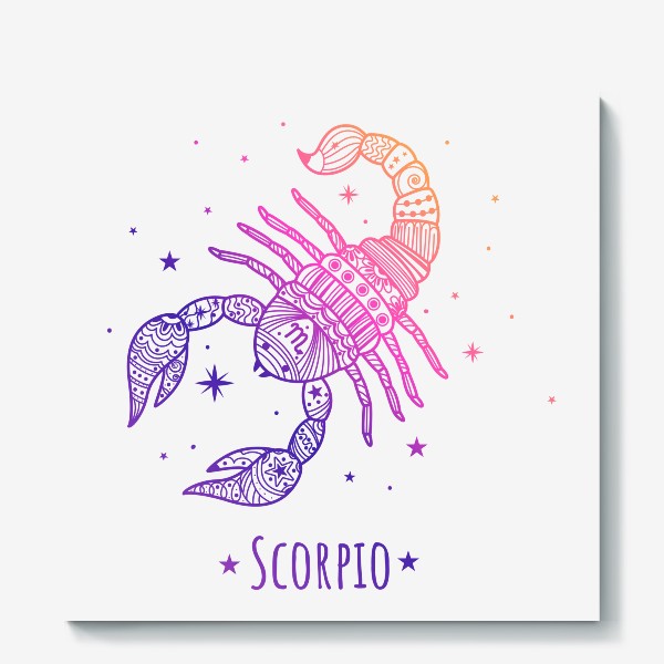 Холст «Знак зодиака Скорпион»