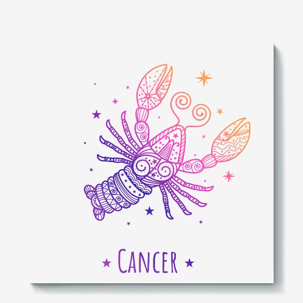Холст «Знак зодиака Рак»