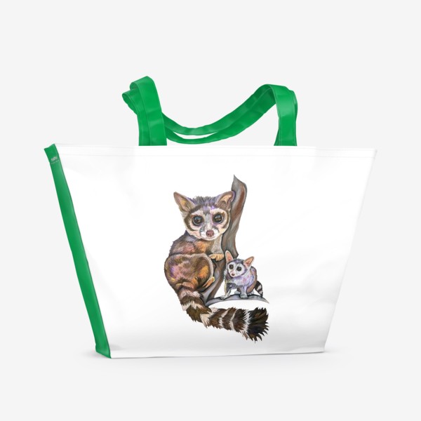Пляжная сумка «Кошачьи еноты »