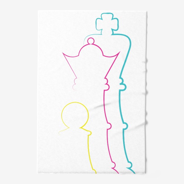 Полотенце «Король, королева и ладья шахматы»