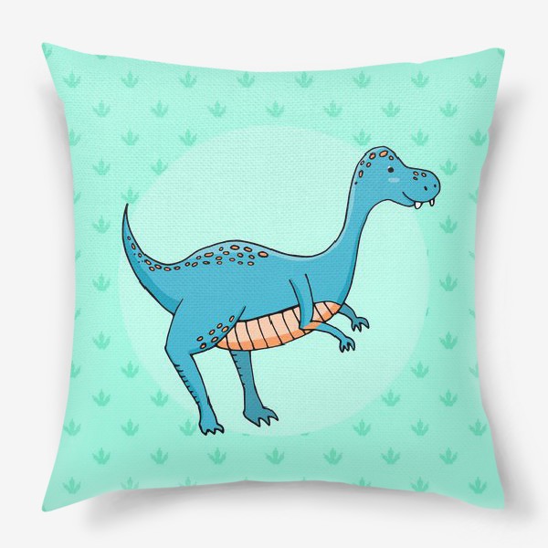 Подушка «Синий динозаврик»