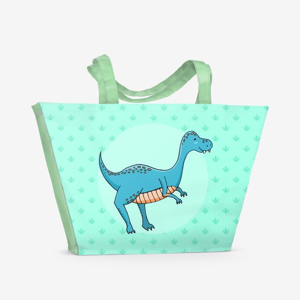 Пляжная сумка &laquo;Синий динозаврик&raquo;
