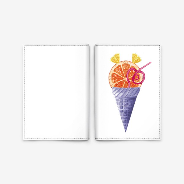 Обложка для паспорта «Мороженое "Цитрусовый микс"»