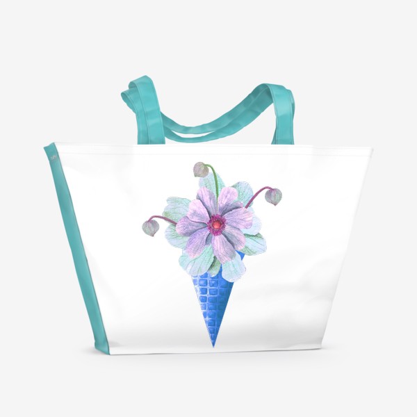 Пляжная сумка &laquo;Цветочное мороженое&raquo;