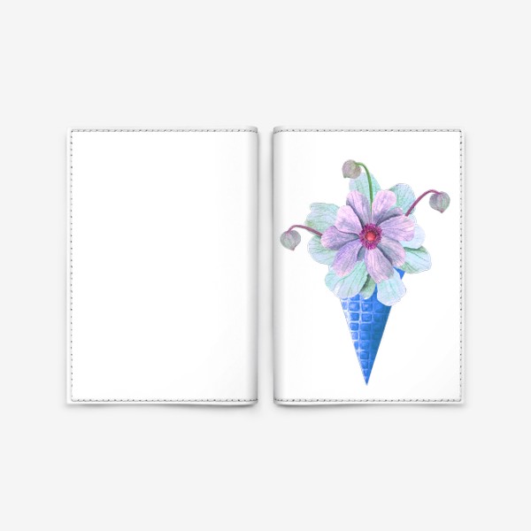 Обложка для паспорта «Цветочное мороженое»