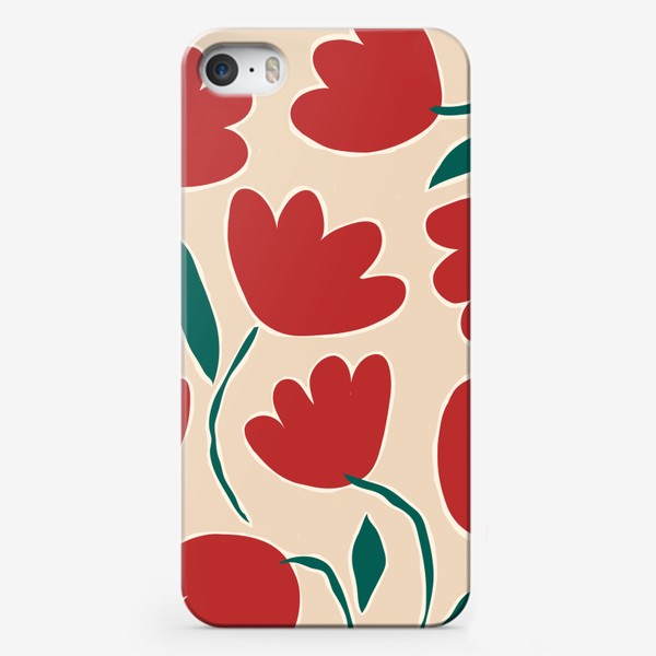 Чехол iPhone «Абстрактные цветы, тюльпаны»