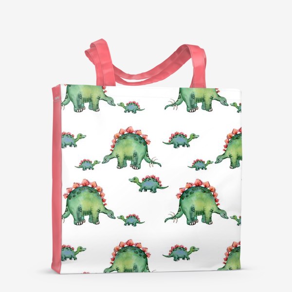 Сумка-шоппер «Динозавры. Мама и малыш стегозавр»