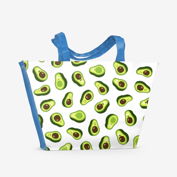 Пляжная сумка «Авокадики, веселые авокадо»