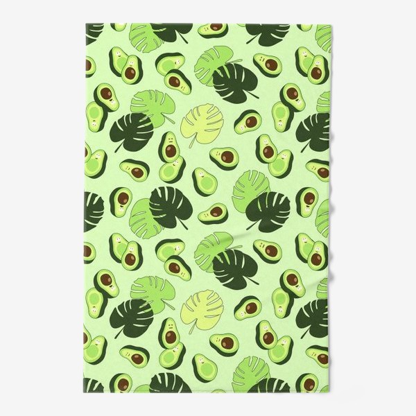 Полотенце «пальмовые листья и авокадо, пляжный принт»