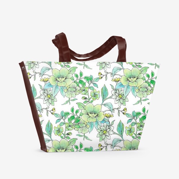 Пляжная сумка «Весенняя акварель»